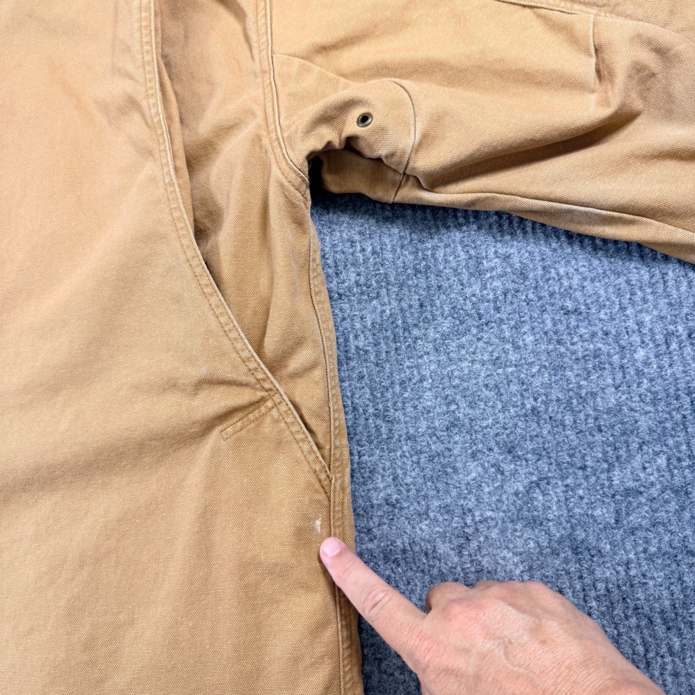 Vintage L.L.Bean Barn Coat Mens Tan Canvas PrimaLoft Lined Corduroy Collar - Picture 16 of 16